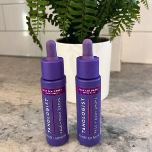 NEW Tanologist Face & Body Self Tan Drops Extra Dark Bronzing Drops 1.01 oz x 2